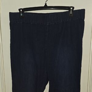 Soft Surroundings Navy Elastic-Waist Jeggings